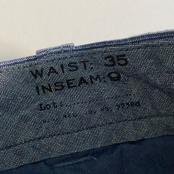 J. Crew Stanton Chino Shorts Baird McNutt Linen Blend Blue Size 35 / 9" Inseam - Picture 7 of 11